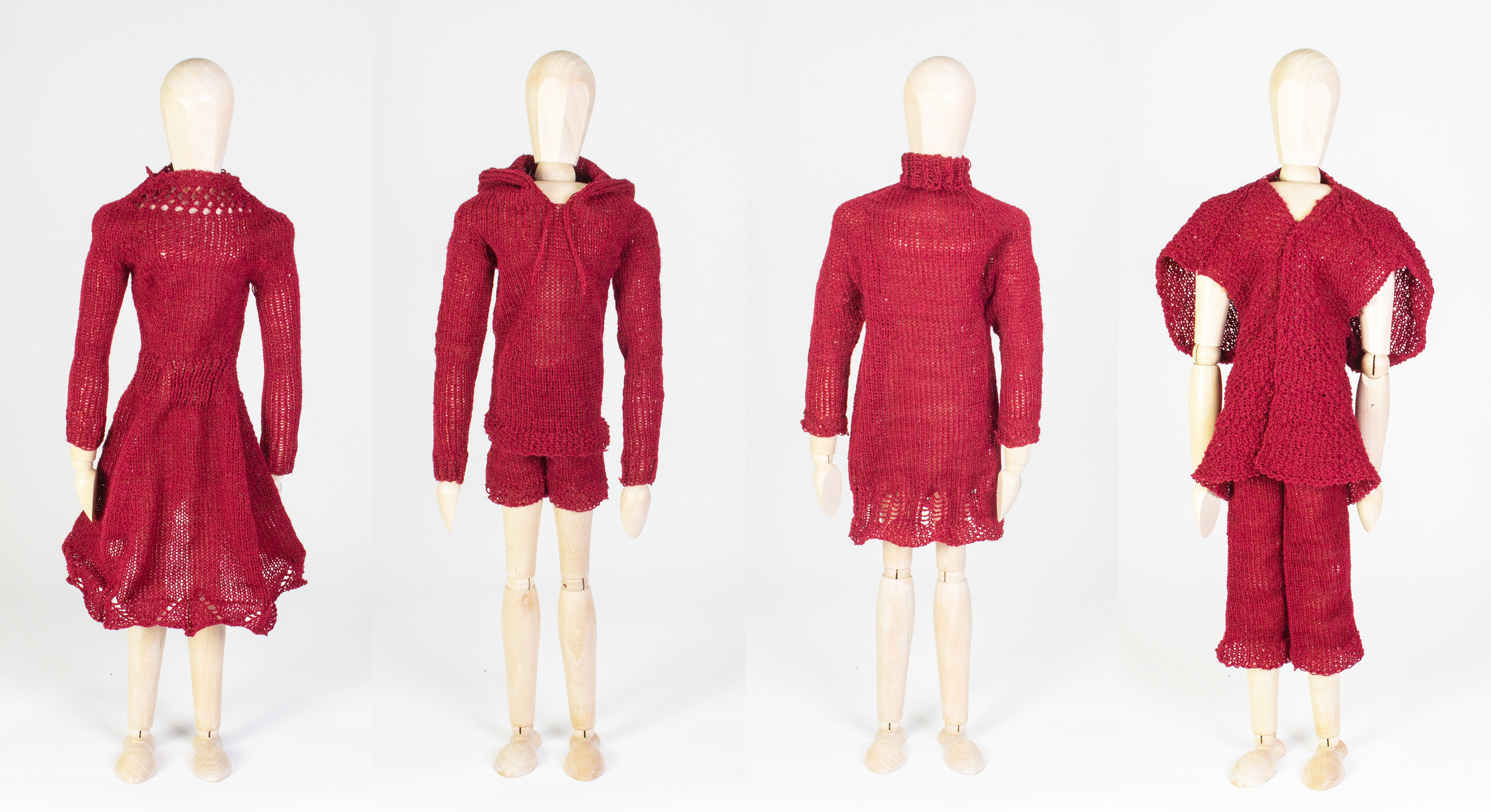 Examples of garments knitted with our system